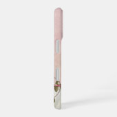 Coque iPhone 16 Ruban rose avec rose (Côté droit)