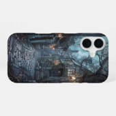 Coque iPhone 16 Rue gothique sombre (Verso Horizontal)