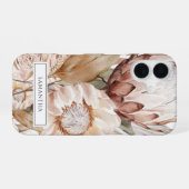 Coque iPhone 16 Rustic Boho Terracotta Botanical (Verso Horizontal)