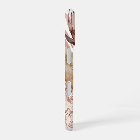 Coque iPhone 16 Rustic Boho Terracotta Botanical (Côté droit)