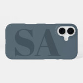 Coque iPhone 16 Rustic Dusty Blue Watercolor Minimal Contemporary (Verso Horizontal)