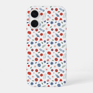 Coque iPhone 16 Sac à provisions floral patriotique Americana d'