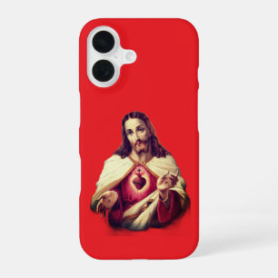Coque iPhone 16 Sacré Coeur de Jésus peinture - Portugal