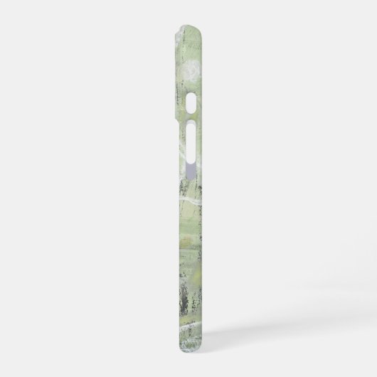 Coque iPhone 16 Sage Green Ivory Abstract Design (Côté gauche)