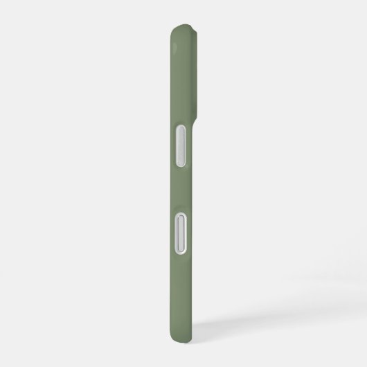 Coque iPhone 16 Sage Green Minimalist Business Logo & QR Code (Côté droit)