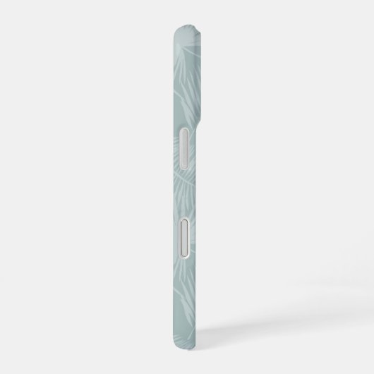 Coque iPhone 16 Sage | Tropical Botanical Palm Feuille Motif (Côté droit)