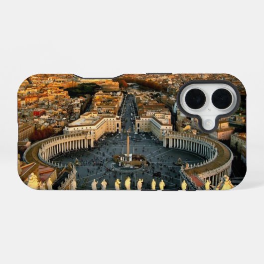 Coque iPhone 16 Saint Pierre du Vatican Carré (Verso Horizontal)