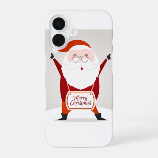 Coque iPhone 16 Salutation du Père Noël (Verso)