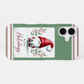 Coque iPhone 16 Salutations de Gnome Festif (Verso Horizontal)