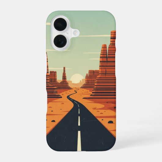 Coque iPhone 16 Sandstone Roadway (Verso)