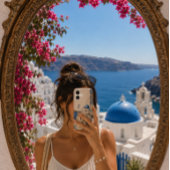 Coque iPhone 16 Santorin personnalisé Grèce