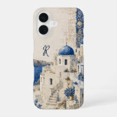 Coque iPhone 16 Santorin personnalisé Grèce (Verso)