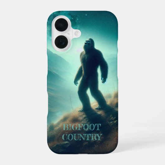 Coque iPhone 16 Sasquatch hurlant à la lune (Verso)