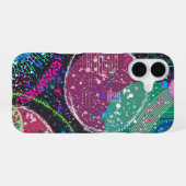 Coque iPhone 16 Saturn’s Rings: Maximalist Abstract Art  (Verso Horizontal)
