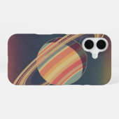 Coque iPhone 16 Saturne Stylisée Vintage (Verso Horizontal)
