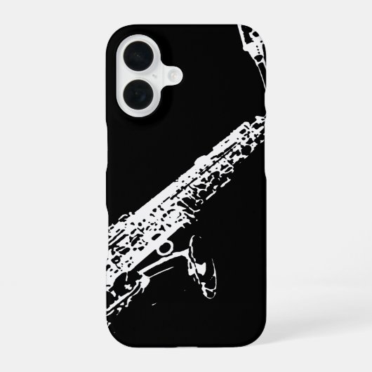 Coque iPhone 16 Saxophone (Verso)