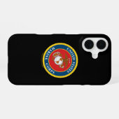 Coque iPhone 16 Sceau du Corps des Marines - Plat (Verso Horizontal)
