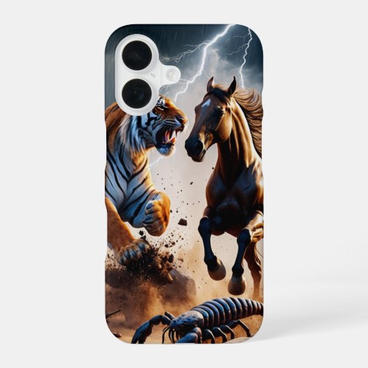Coque iPhone 16 Scène de bataille épique (Verso)