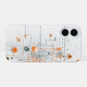 Coque iPhone 16 Schéma de base orange (Verso Horizontal)