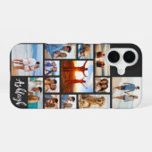 Coque iPhone 16 Script de collage photo moderne 13 Nommez vos coul (Verso Horizontal)