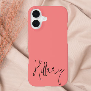 Coque iPhone 16 Script manuscrit simple Monogramme