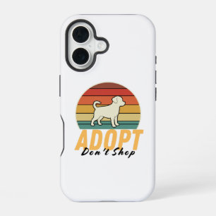 Coque iPhone 16 Secourir l’amour du chien - Adopter Ne pas acheter