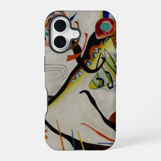 Coque iPhone 16 Segment bleu Kandinsky (Verso)