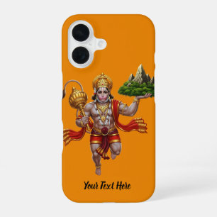 Coque iPhone 16 Seigneur Hanuman volant soulevant une montagne