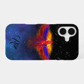 Coque iPhone 16 S'élever comme un phénix dans l'espace (Verso Horizontal)