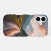 Coque iPhone 16 Sentier Alpin Doré (Verso Horizontal)