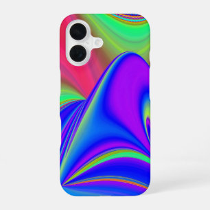 Coque iPhone 16 Sentiment d'été, Arc-en-ciel 3D abstrait