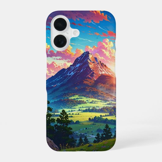 Coque iPhone 16 Serene Sunset Mountains (Verso)