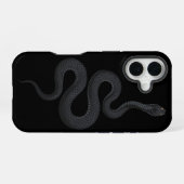 Coque iPhone 16 Serpent de l'ombre - L'élégance de Venom (Verso Horizontal)