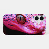 Coque iPhone 16 Serpent rose (Verso Horizontal)