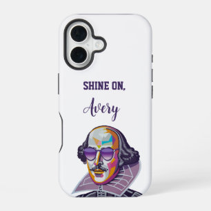Coque iPhone 16 Shakespeare en lunettes de soleil : illustration m