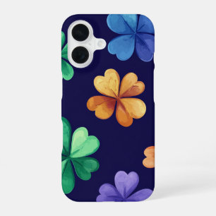 COQUE iPhone 16 SHAMROCKS CELTIQUES IRLANDAIS COLORÉS