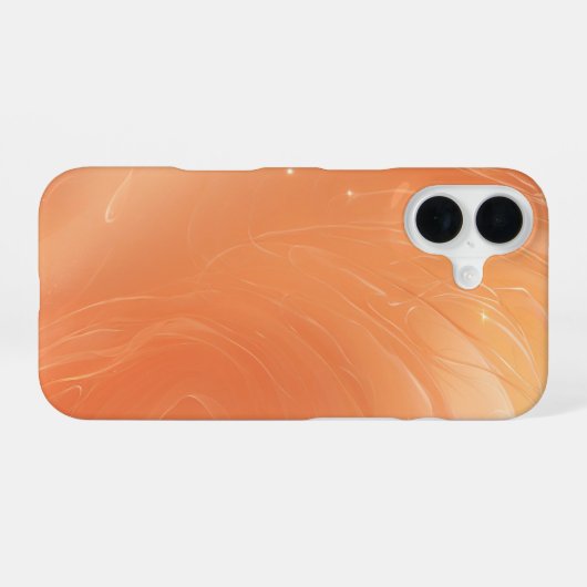 Coque iPhone 16 Shimmering Coral Flow Abstract Phone Case (Verso Horizontal)