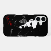 Coque iPhone 16 Silhouette avec autographe (Verso Horizontal)