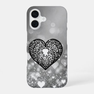 Coque iPhone 16 Silhouette de cœur élégant