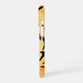 Coque iPhone 16 Silhouette de tigre noir et blanc (Côté gauche)