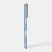 Coque iPhone 16 Silhouette défraîchie de Cosmos Fleurs sur bleu pâ (Côté droit)