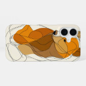 Coque iPhone 16 Silhouette d'ourson abstrait (Verso Horizontal)