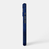 Coque iPhone 16 Silver Chrome Géométrique Ram Blue Python iPhone (Côté gauche)