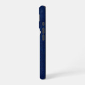 Coque iPhone 16 Silver Chrome Géométrique Taureau Bleu Python iPho (Côté gauche)