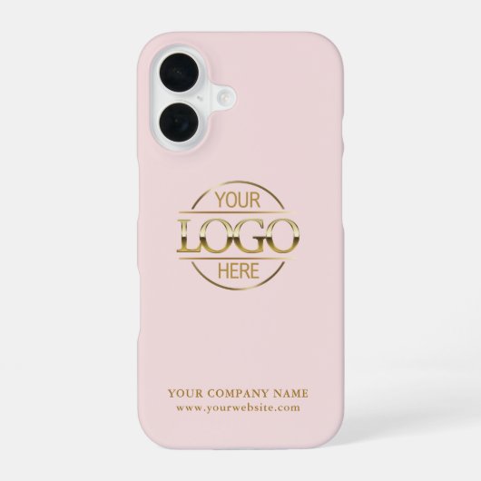 Coque iPhone 16 Simple Minimal Custom Business Company Logo (Verso)