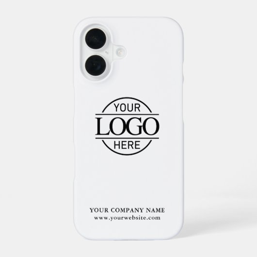 Coque iPhone 16 Simple Minimal Custom Business Company Logo (Verso)
