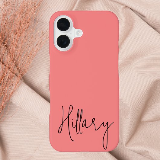 Coque iPhone 16 Simple monogramme manuscrit