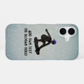 Coque iPhone 16 Skate Tricks - Skateboard et votre texte / nom (Verso Horizontal)