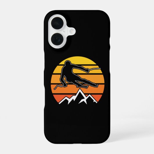 Coque iPhone 16 Ski Rétro (Verso)