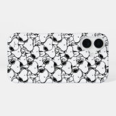 Coque iPhone 16 Snoopy Classic Comics Pattern (Verso Horizontal)